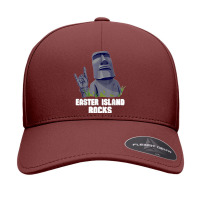 Easter Island Rocks Moai Statue Rapa Nui Rock Music Seamless Cap | Artistshot