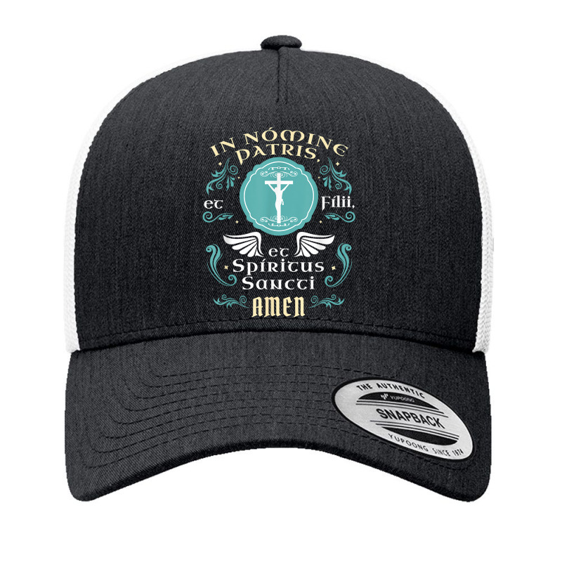 In Nomine Patris Et Filii Tradtional Latin Mass Catholic T Shirt Yupoong Trucker Cap by cm-arts | Artistshot