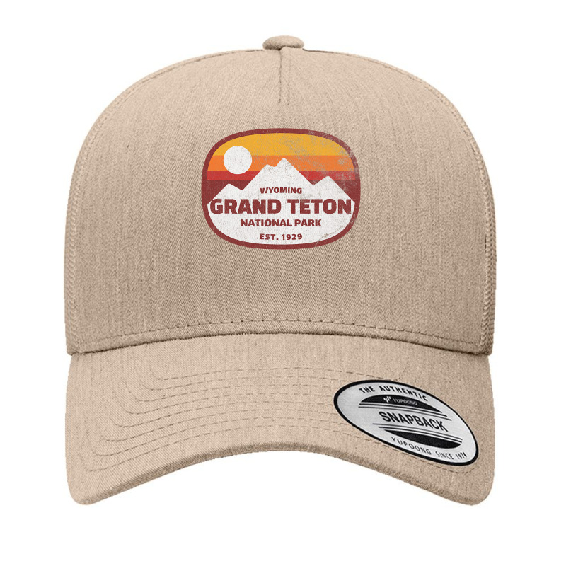 Vintage Grand Teton National Park   Distressed Yupoong Trucker Cap | Artistshot