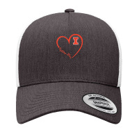 Illinois Fighting Illini Heart 34 - Apparel Yupoong Trucker Cap | Artistshot