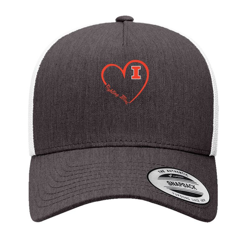 Illinois Fighting Illini Heart 34 - Apparel Yupoong Trucker Cap by IsaiahStark | Artistshot