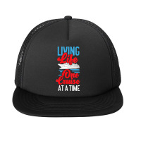 Womens Cruise Ship Vacation Living Life One Cruise At A Time Funny Men Foam Snapback Hat | Artistshot