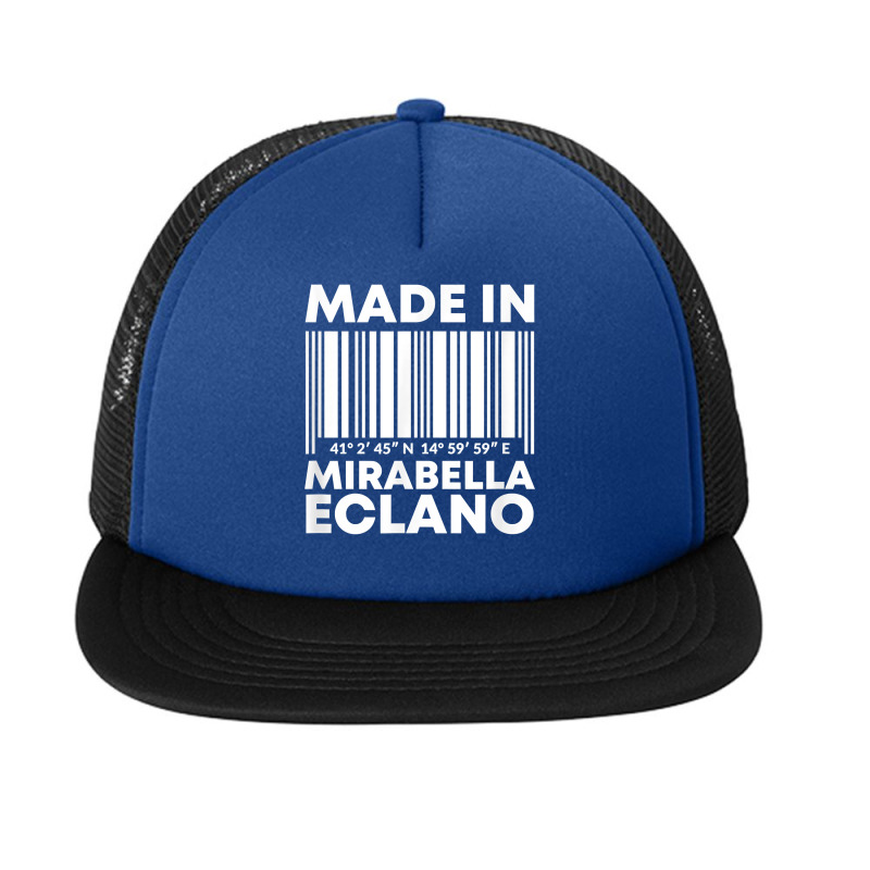 Made In Mirabella Eclano Barcode T Shirt Foam Snapback Hat | Artistshot