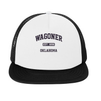 Wagoner Oklahoma Ok Vintage State Athletic Style T Shirt Foam Snapback Hat | Artistshot