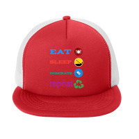 Eat Sleep Dominate Repeat Foam Snapback Hat | Artistshot