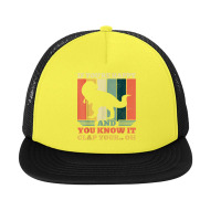 If You're Happy And You Know It Clap Your Oh Dinosaur T Rex T Shirt Foam Snapback Hat | Artistshot