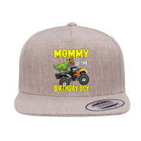 Mommy Of The Birthday Boy Dinosaurs T Rex Monster Truck Characters Car 5 Panel Snapback Cap | Artistshot