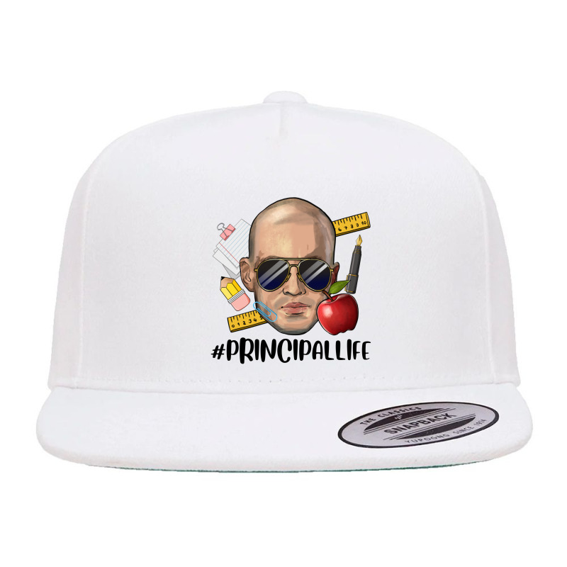 Bald Man Principal Life 5 Panel Snapback Cap | Artistshot