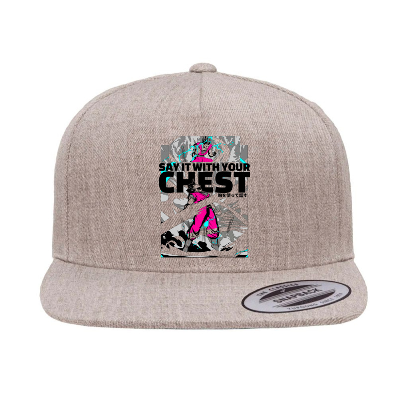 Say It With Your Chest 5 panel snapback cap by Ha Thu | Artistshot