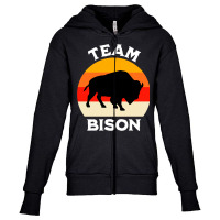 Plains Bison Team Bison Youth Zipper Hoodie | Artistshot