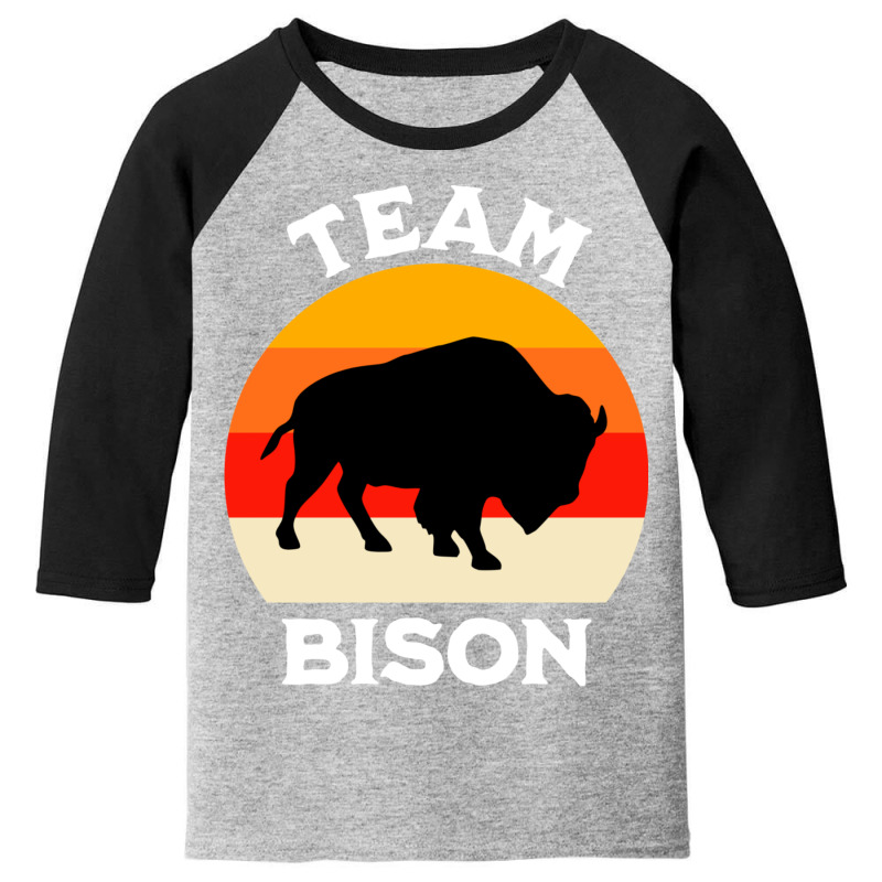 Plains Bison Team Bison Youth 3/4 Sleeve by Kasey | Artistshot