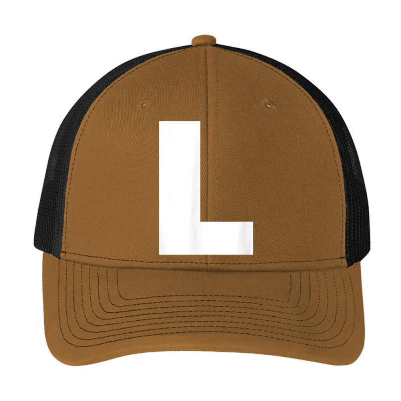 Letter L Capital Alphabet Monogram Initial T Shirt Pa Trucker Cap by densonozmastonmq | Artistshot