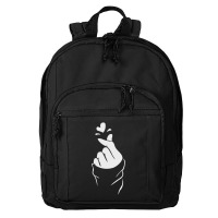 Korean Finger Heart   Love Basic Backpack | Artistshot