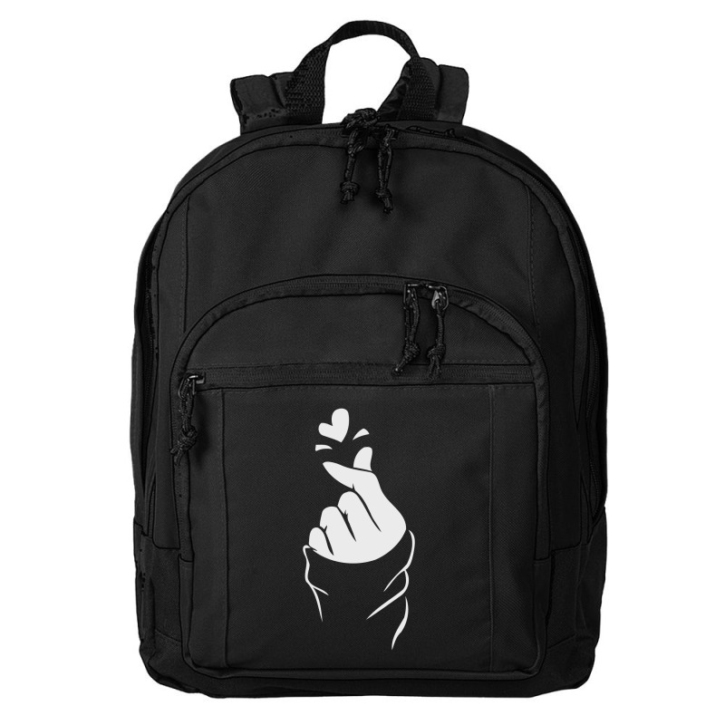 Korean Finger Heart   Love Basic Backpack | Artistshot