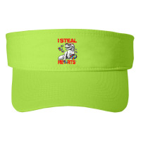 I Steal Hearts Autism Awareness Dinosaur Trex Fashion Visor | Artistshot