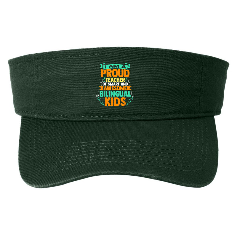 Proud School Teacher Bilingual Kids T Shirt Fashion Visor by roussoevjaapg6u | Artistshot