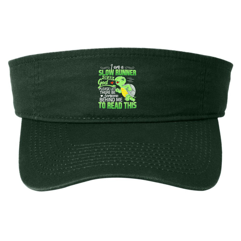 I Am A Slow Runner Vintage Turtle Lover Running Marathon Fashion Visor by CharlesLCross | Artistshot