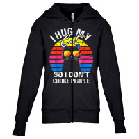 I Hug My Cats So I Don't Punch People Youth Zipper Hoodie | Artistshot