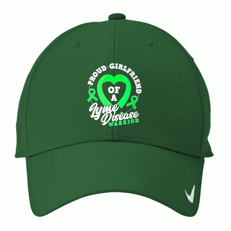 Womens Proud Girlfriend Of A Lyme Disease Warrior Boyfriend V Neck Nike Dri-fit Cap | Artistshot