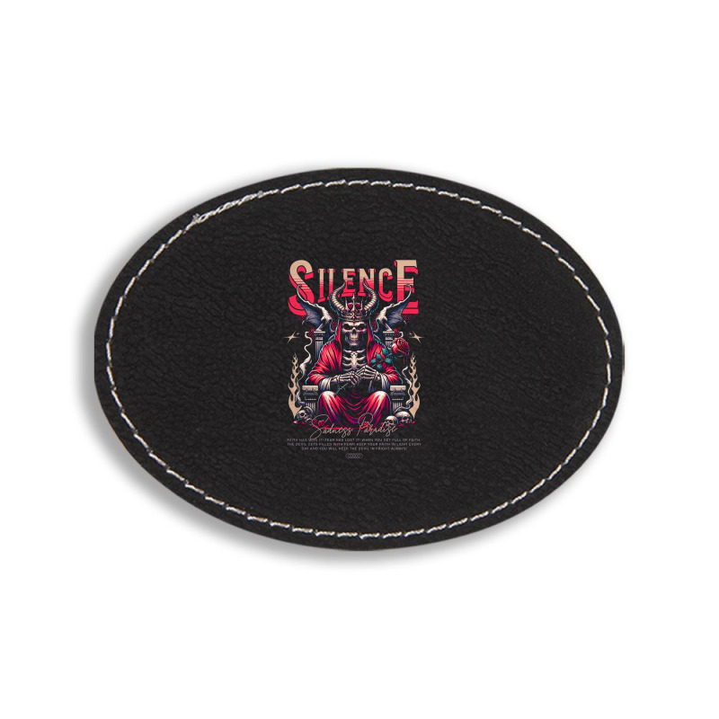 Silence - Sadness Paradise Oval Leatherette Patch | Artistshot