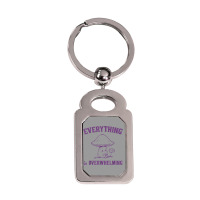 Everything Is Overwhelming Silver Rectangle Keychain | Artistshot