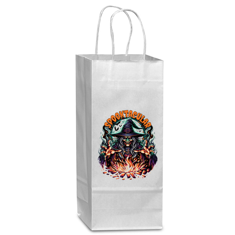 Spooktacular Wine Paper Bag - 5 1/2 X 3 1/4 X 13 | Artistshot