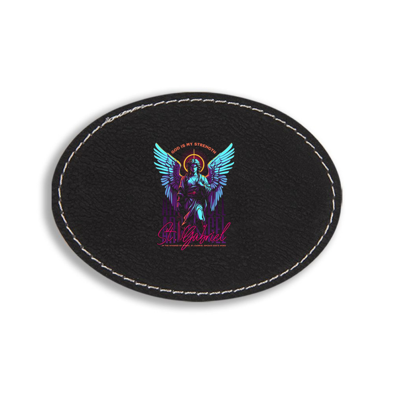 St. Gabriel Oval Leatherette Patch | Artistshot