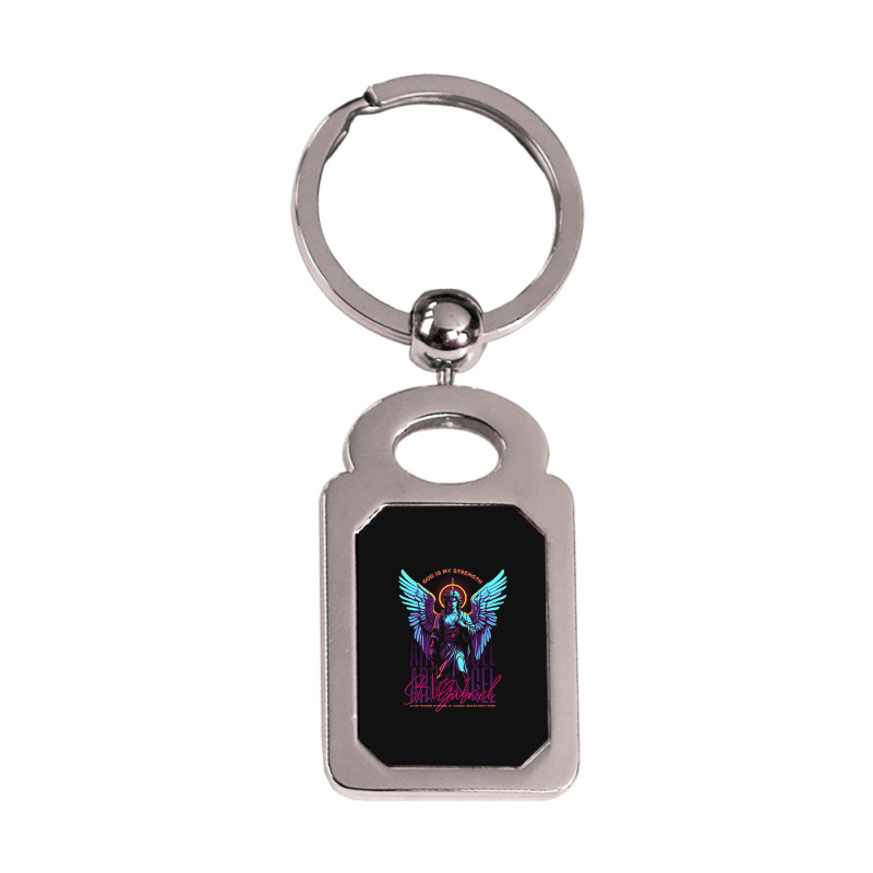 St. Gabriel Silver Rectangle Keychain | Artistshot