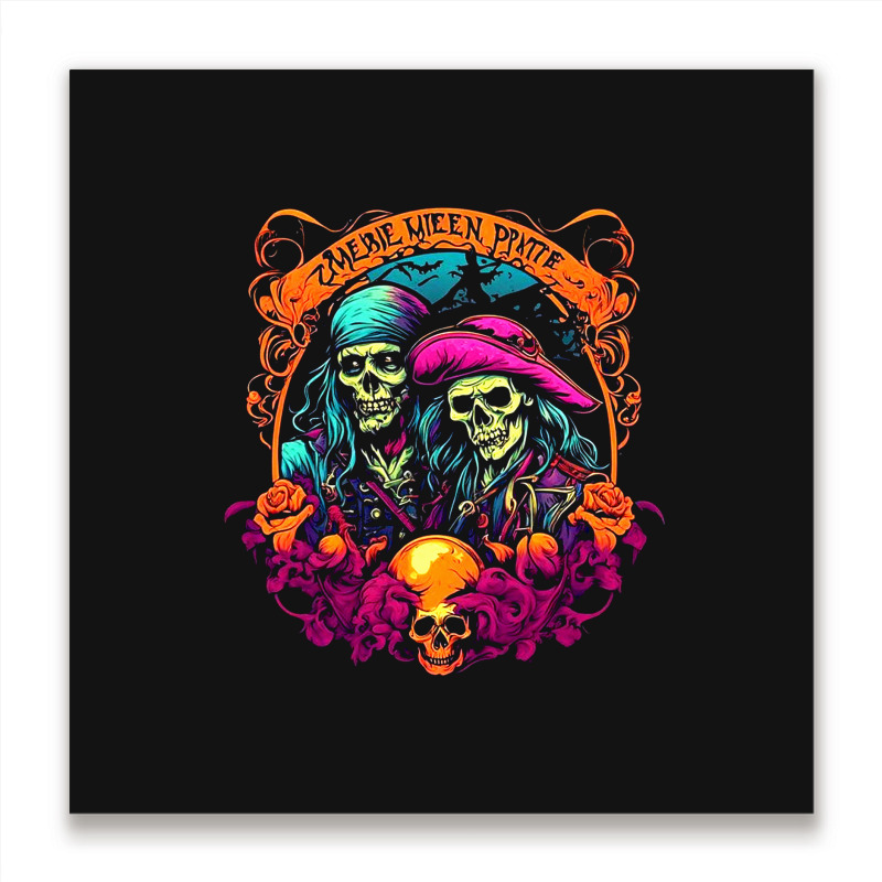 Zombie Pirate Spectral Metal Print Square | Artistshot