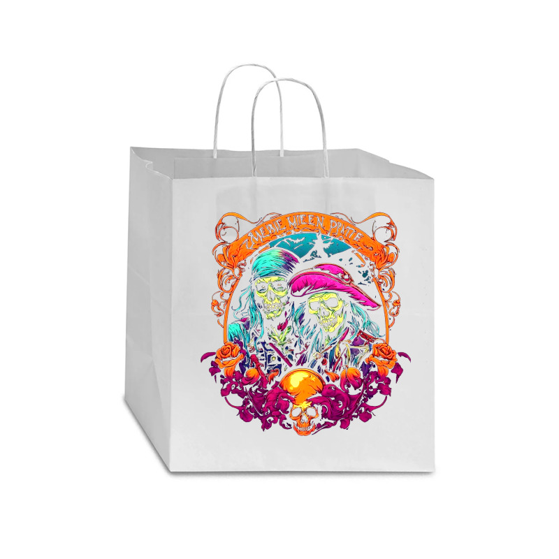 Zombie Pirate Spectral Star Paper Bag - 13 X 7 X 13 | Artistshot