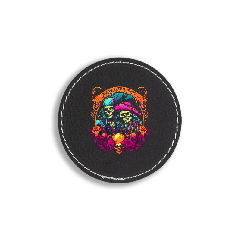 Zombie Pirate Spectral Round Leatherette Patch | Artistshot