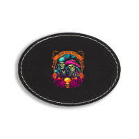 Zombie Pirate Spectral Oval Leatherette Patch | Artistshot