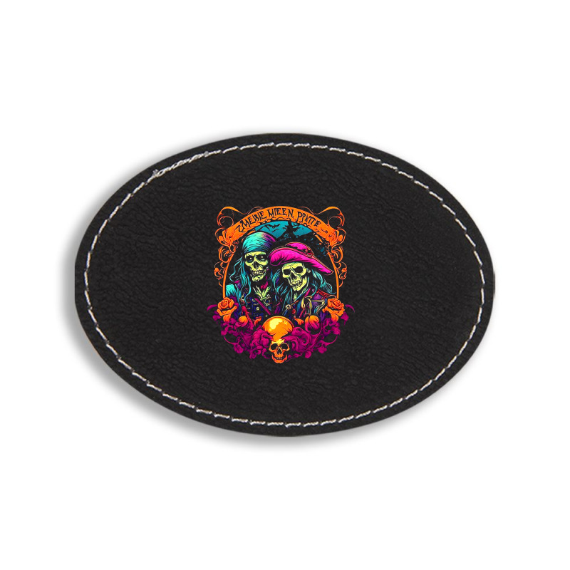 Zombie Pirate Spectral Oval Leatherette Patch | Artistshot