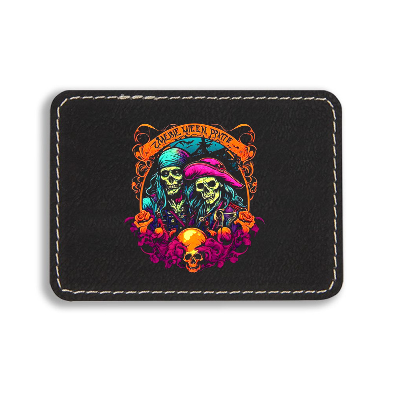 Zombie Pirate Spectral Rectangle  Leatherette Patch | Artistshot