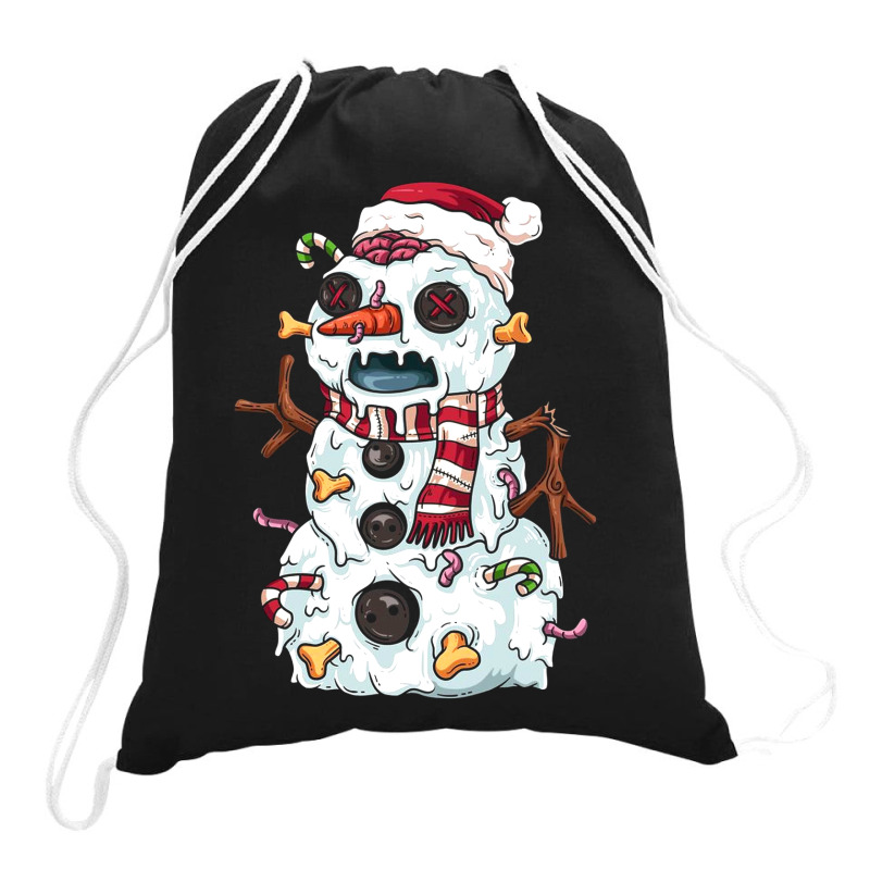 Zombie Snowman Drawstring Bags | Artistshot