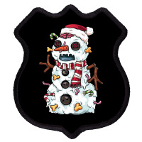 Zombie Snowman Shield Patch | Artistshot