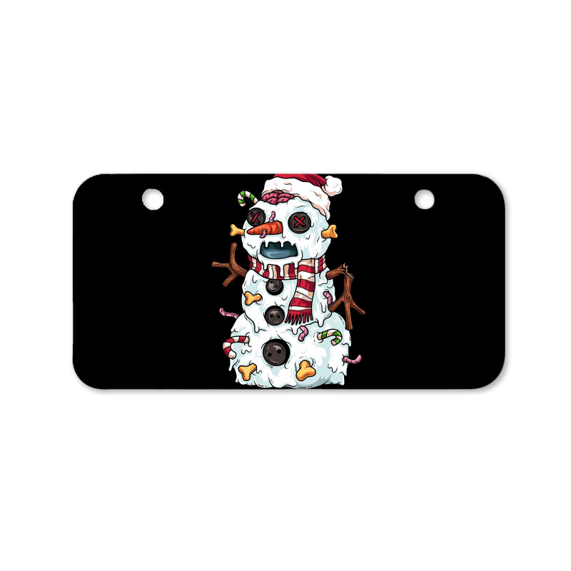 Zombie Snowman Bicycle License Plate | Artistshot