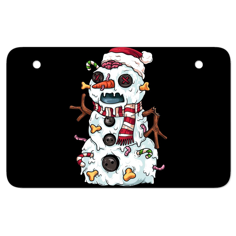 Zombie Snowman Atv License Plate | Artistshot