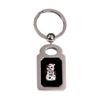 Zombie Snowman Silver Rectangle Keychain | Artistshot