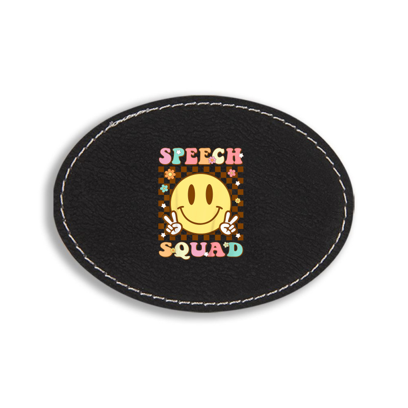 Funny Speech Squad Oval Leatherette Patch | Artistshot