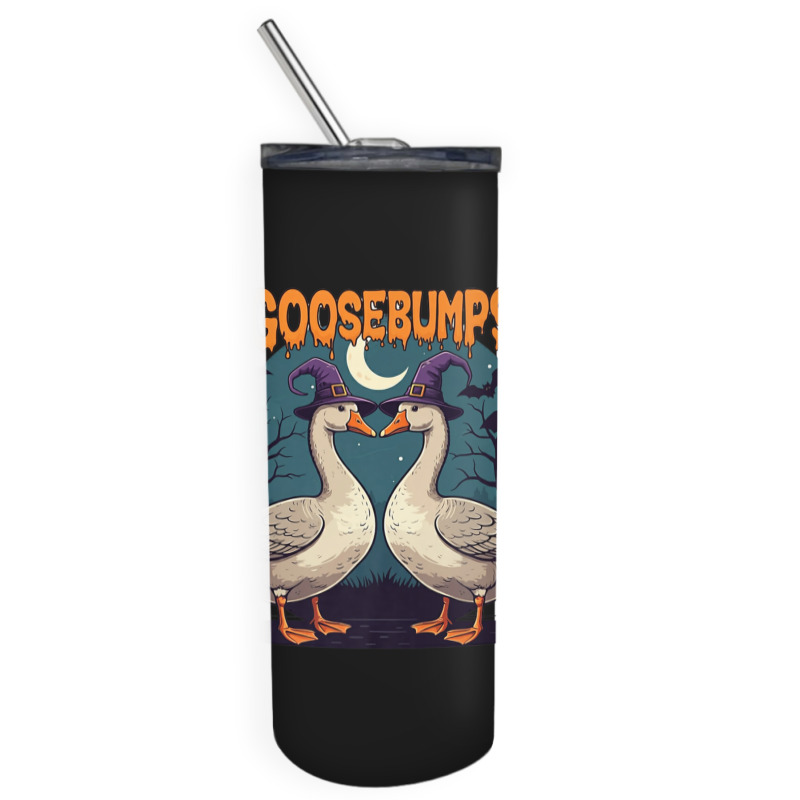 Halloween Goosebumps Skinny Tumbler | Artistshot