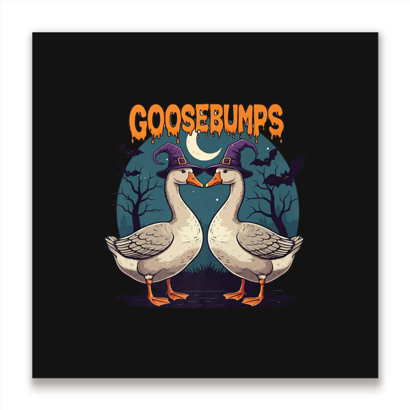 Halloween Goosebumps Metal Print Square | Artistshot