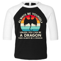 Retro Funny Dragon Lover Toddler 3/4 Sleeve Tee | Artistshot