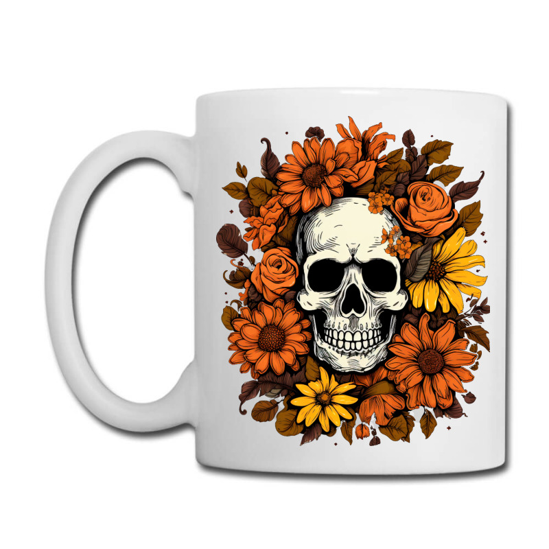 Skull And Flowers Coffee Mug | Artistshot