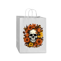 Skull And Flowers Mart Paper Bag -13 X 7 X 17 | Artistshot