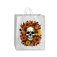 Skull And Flowers Queen Paper Bag - 16 X 6 X 19 1/4 | Artistshot