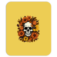 Skull And Flowers Mousepad | Artistshot