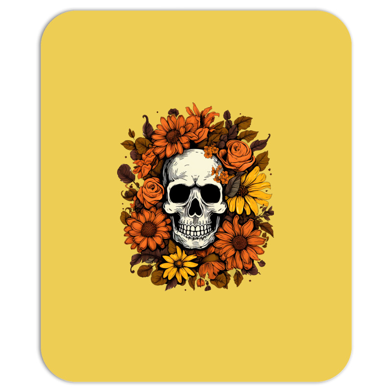 Skull And Flowers Mousepad | Artistshot