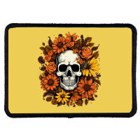 Skull And Flowers Rectangle Patch | Artistshot