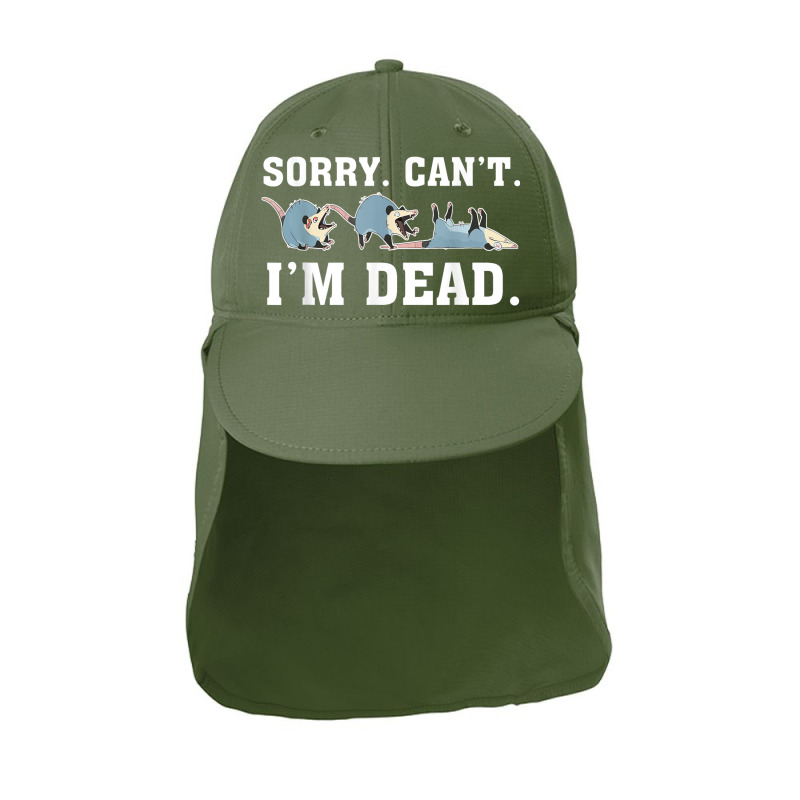 Sorry Can't Possum Dead Funny Opossum Animal Sun Shade Cap by Kasey | Artistshot